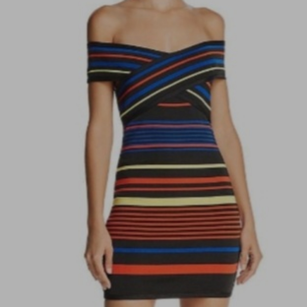 Wow Couture Striped Bodycon Dress - Picture 8 of 9